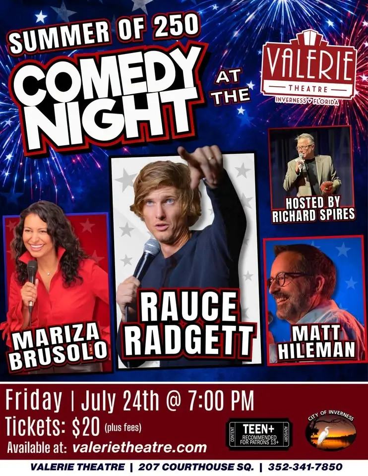 Summer of 250 Comedy Night at the Valerie!