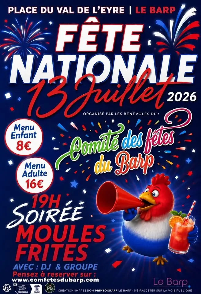 Fête nationale du 13 juillet 2026