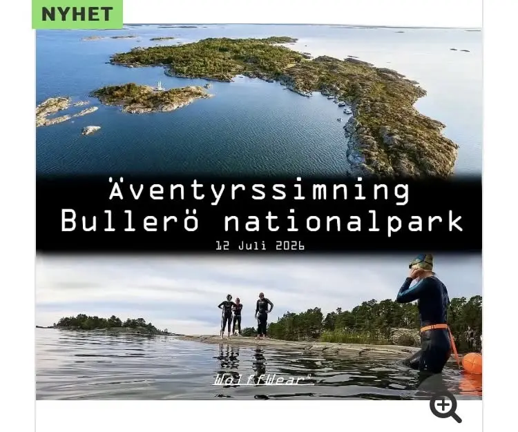 Äventyrssimning i Bullerö nationalpark - 12 Juli 2026