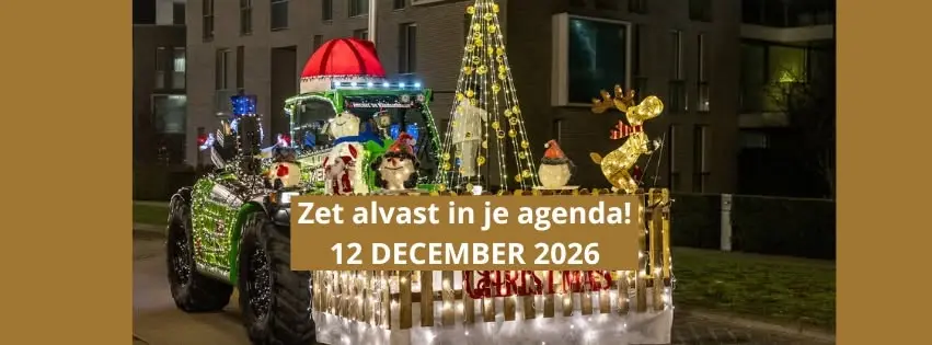 Verlichte Kersttractorstoet Tielrode