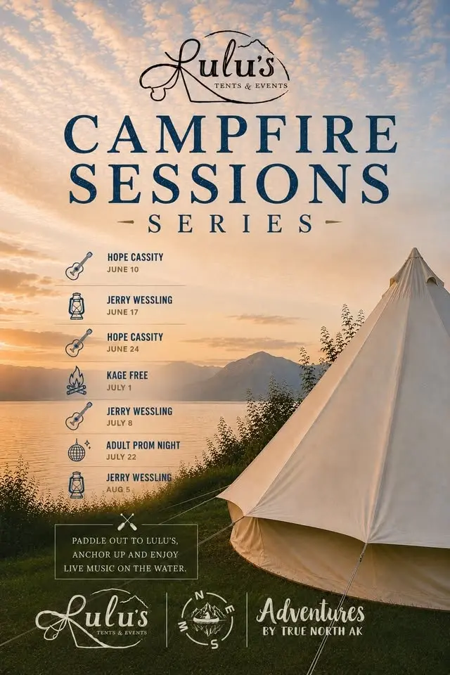 Live Music along the Knik River at Lulu’s Tents and Events Campfire Sessions
