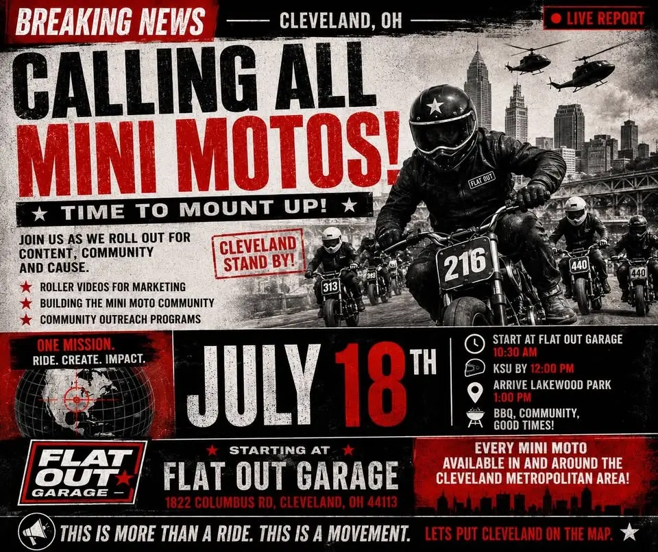 🚨 POSTPONED BREAKING NEWS: CLEVELAND MINI MOTOS MOBILIZING 🚨