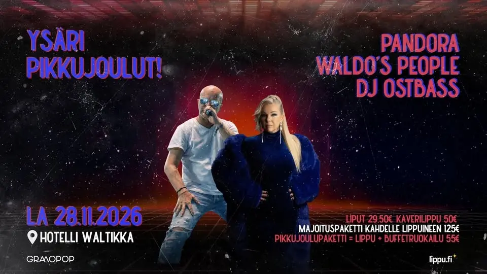 Ysäri Pikkujoulut! - La 28.11.2026 - Hotelli Waltikka, Valkeakoski