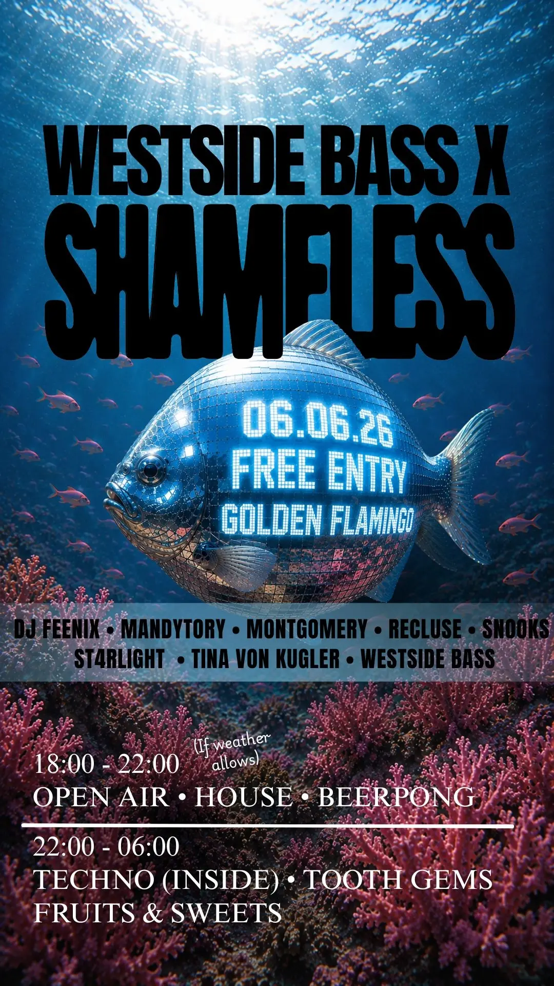 SHAMELESS x WESTSIDE BASS - FREE ENTRY