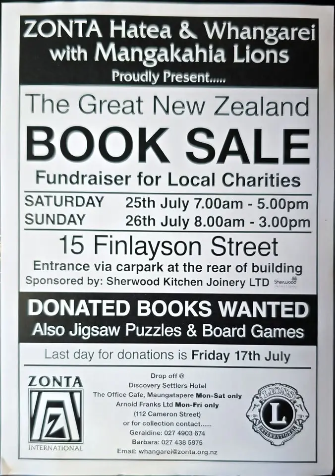 Zonta Great New Zealand Book Sale