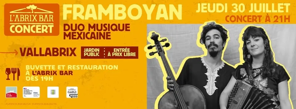 Concert de FRAMBOYAN à Vallabrix le 30 juillet ! 