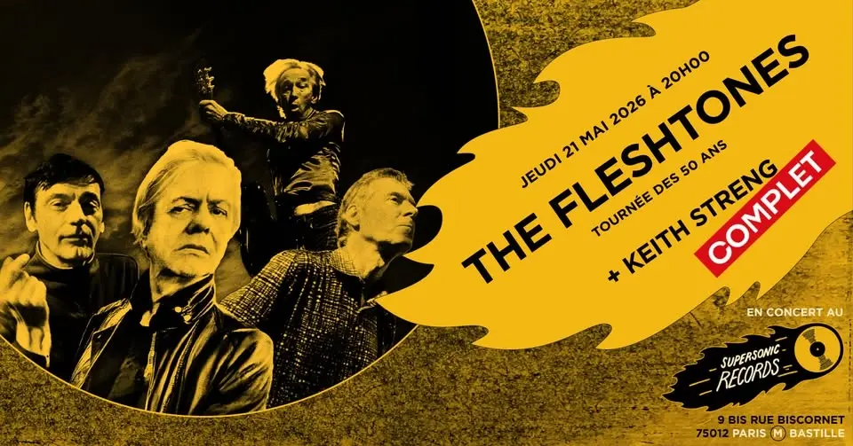 COMPLET / The Fleshtones + Keith Streng en concert au Supersonic Records · Paris