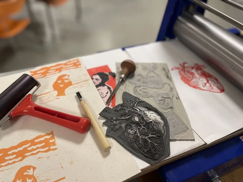 Göteborgskalaset: Workshop i linoleumtryck