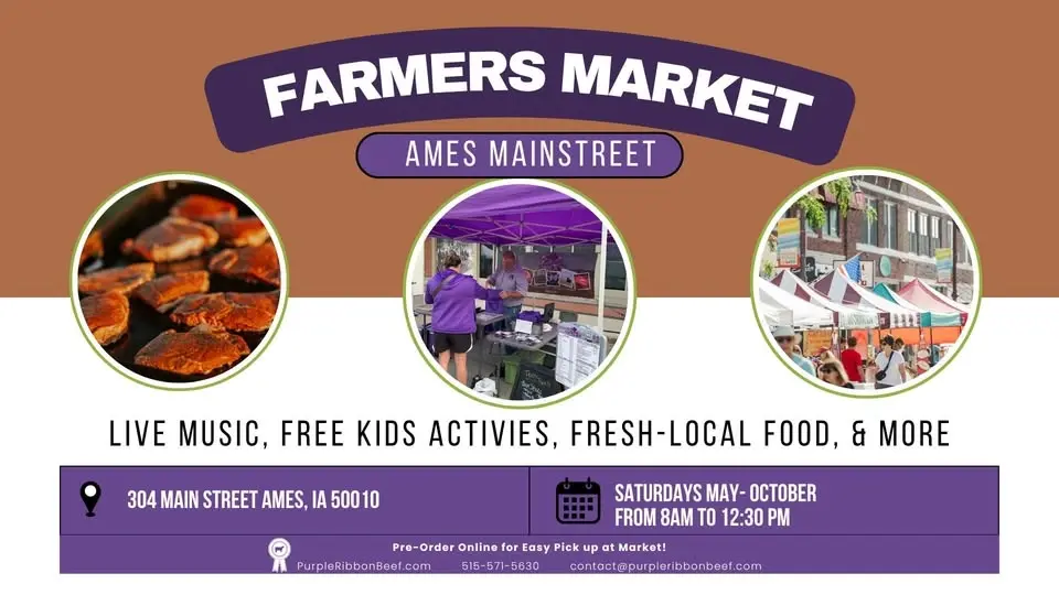 Purple Ribbon Beef at Ames Main Street Farmers Market