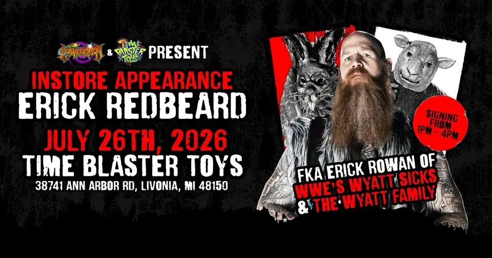 Meet Erick Redbeard fka Erick Rowan at Time Blaster Toys