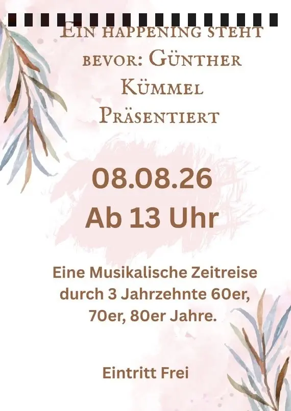 Livemusik am Schlosscafé mit Günther Kümmel