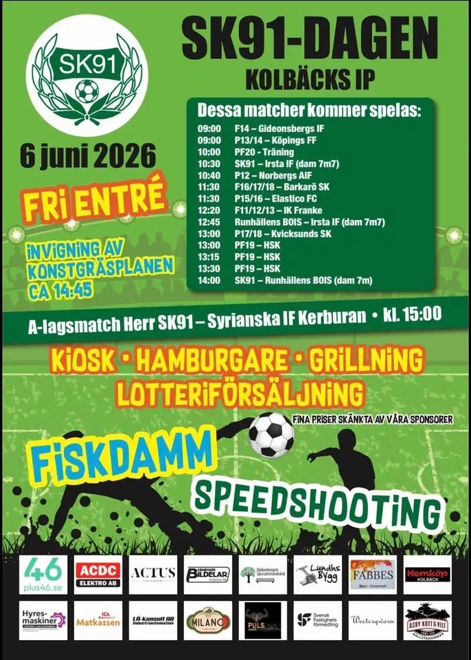 SK91-dagen & Invigning av Konstgräsplanen