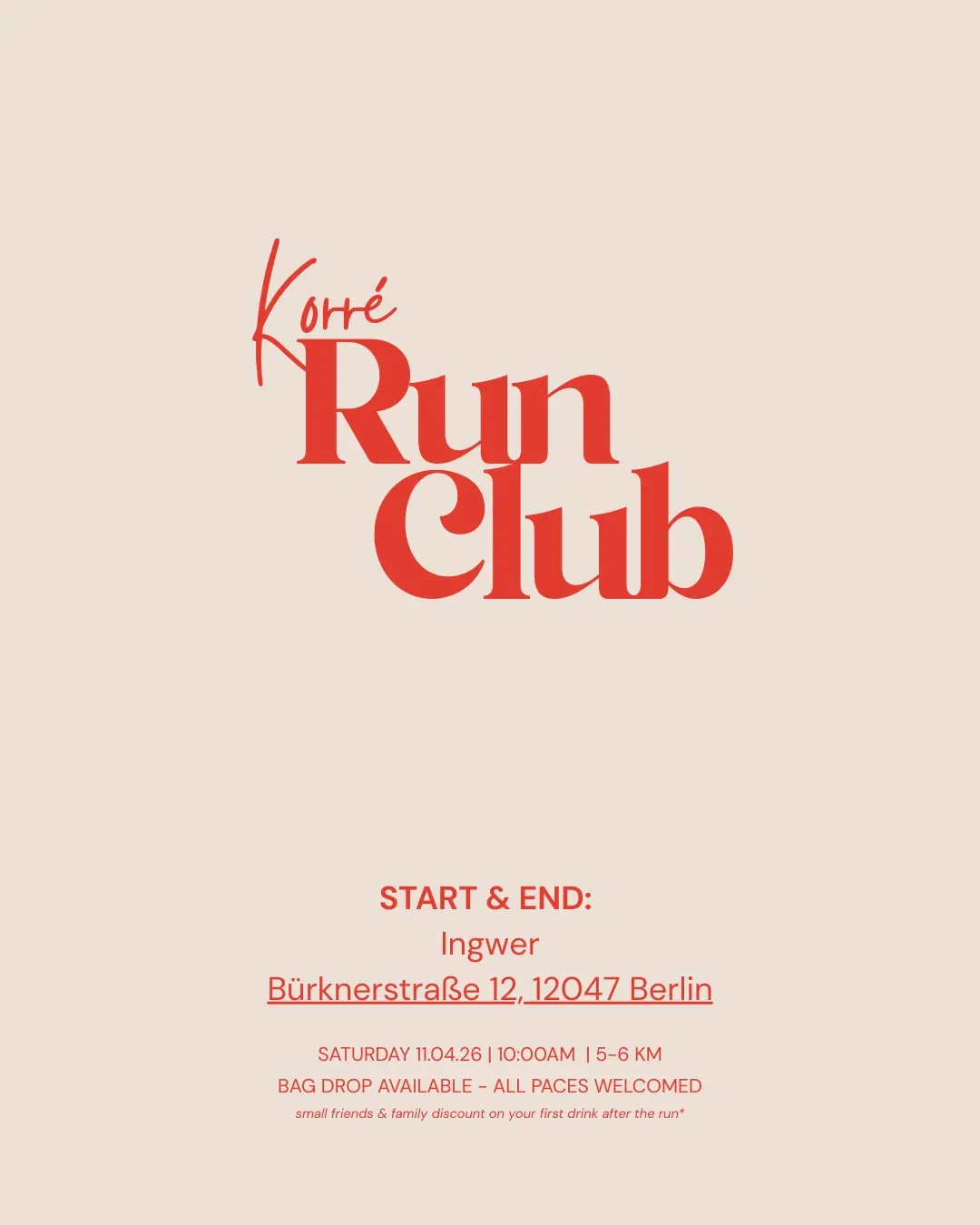 KORRÉ RunClub x Ingwer (Women Only)