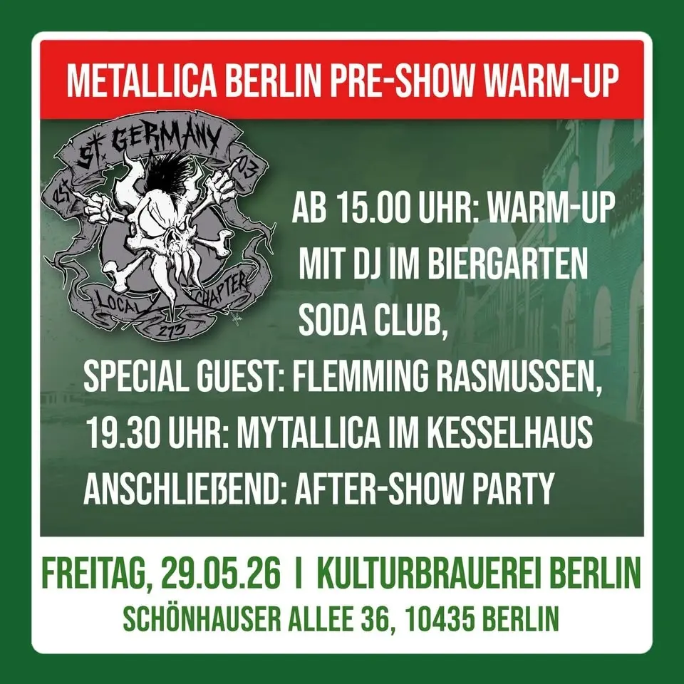 METALLICA BERLIN PRE-SHOW WARM-UP