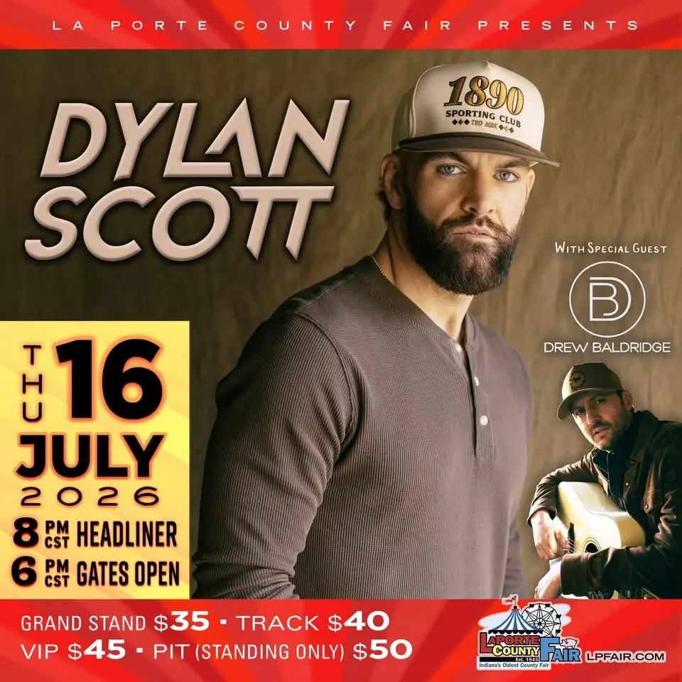 Dylan Scott at LaPorte County Fair with Special Guest Drew Baldridge