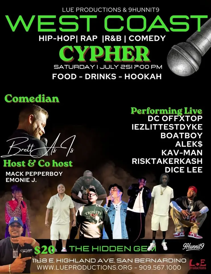 WEST-COAST Hip-Hop - Rap - R&B CYPHER with a Comedy Twist