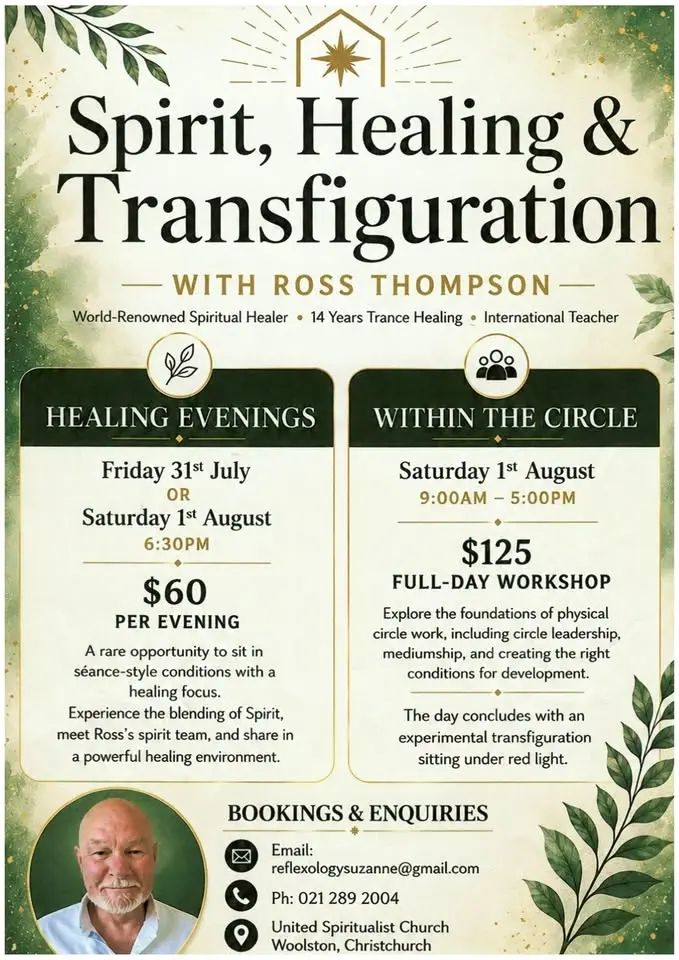 Two special 'Healing Evenings' with Ross Thompson