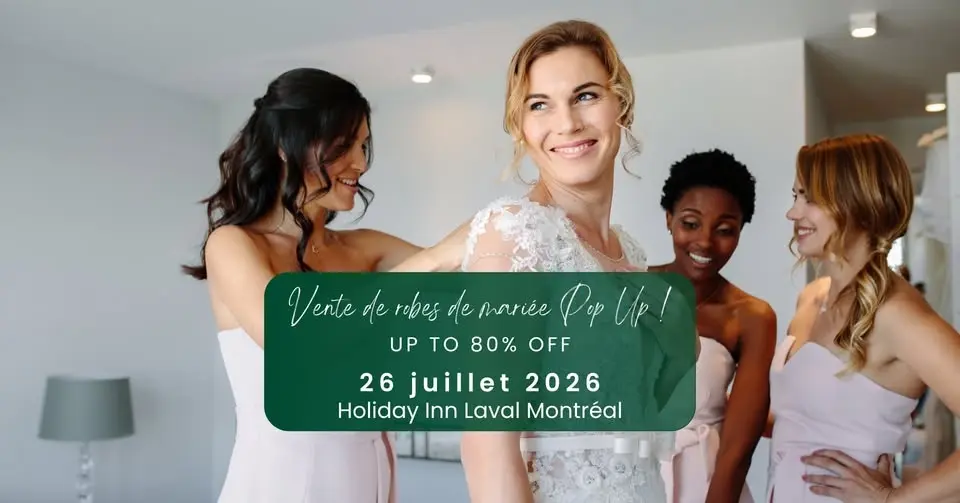 Vente de robes de mariée - Laval Montréal