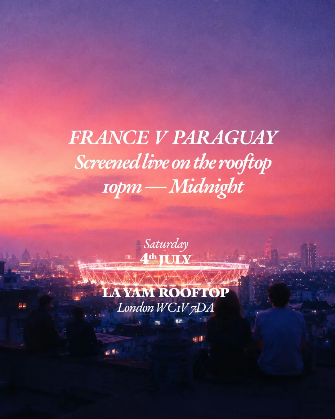 France v Paraguay on the Roof