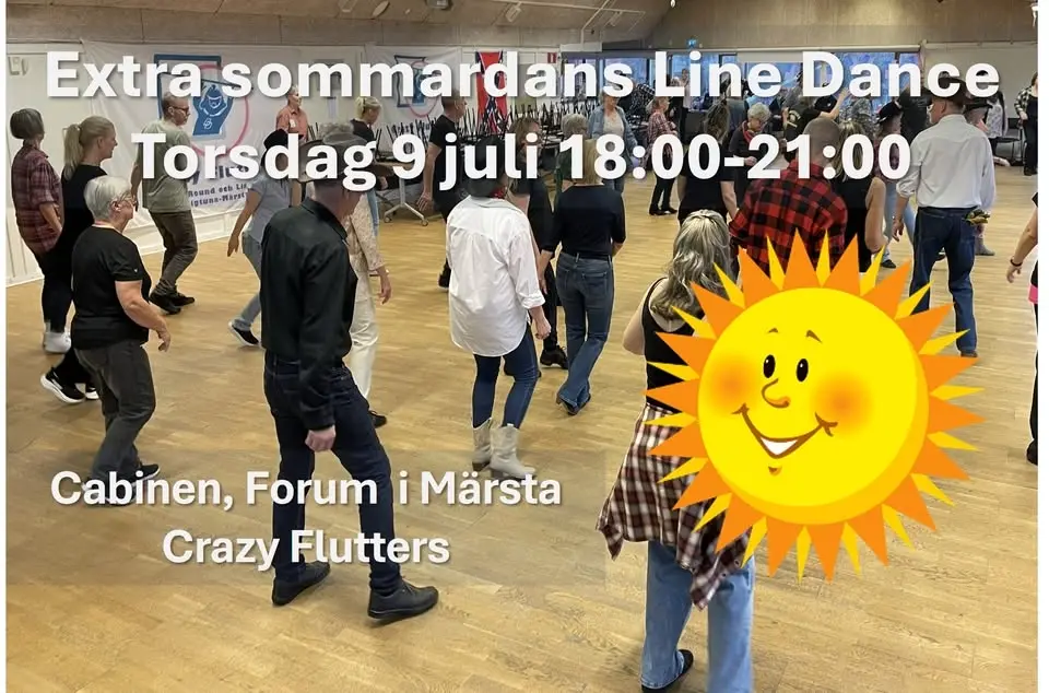 Line Dance Sommardans hos Crazy Flutters. Märsta