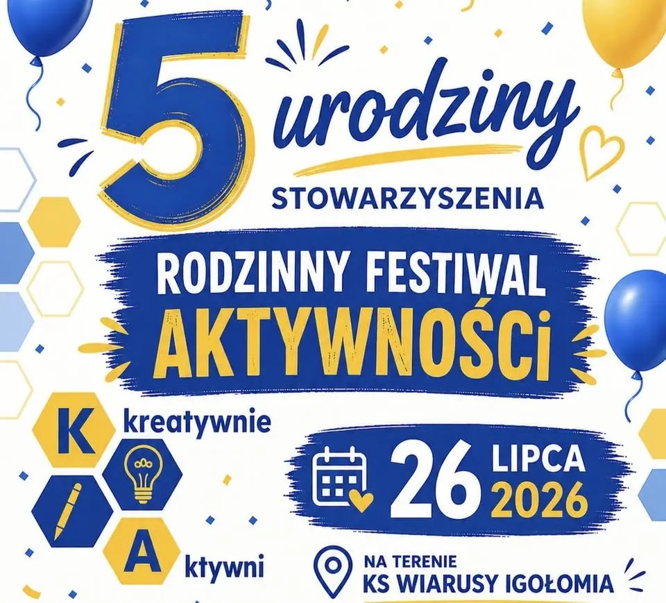 Rodzinny Festiwal Aktywności - 5 urodziny Stowarzyszenia Kreatywnie Aktywni