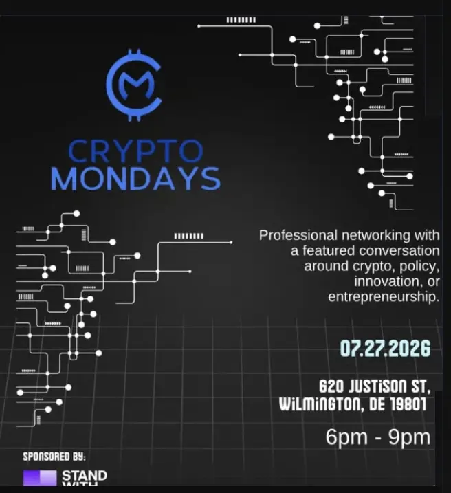 CryptoMondays Delaware - July 2026