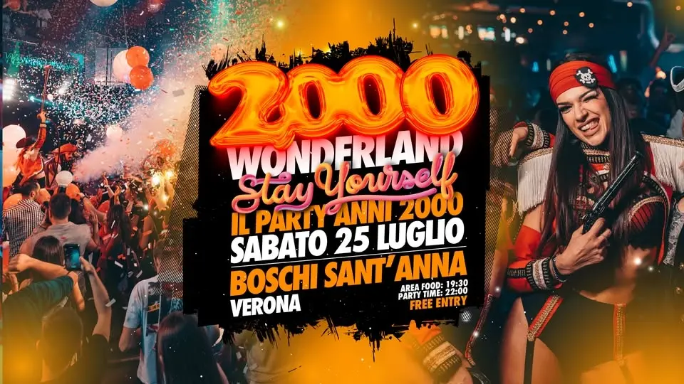 𝟐𝟎𝟎𝟎 𝐖𝐎𝐍𝐃𝐄𝐑𝐋𝐀𝐍𝐃 @ Boschi Sant'Anna (Vr) 📍 𝐈𝐧𝐠𝐫𝐞𝐬𝐬𝐨 𝐆𝐫𝐚𝐭𝐮𝐢𝐭𝐨