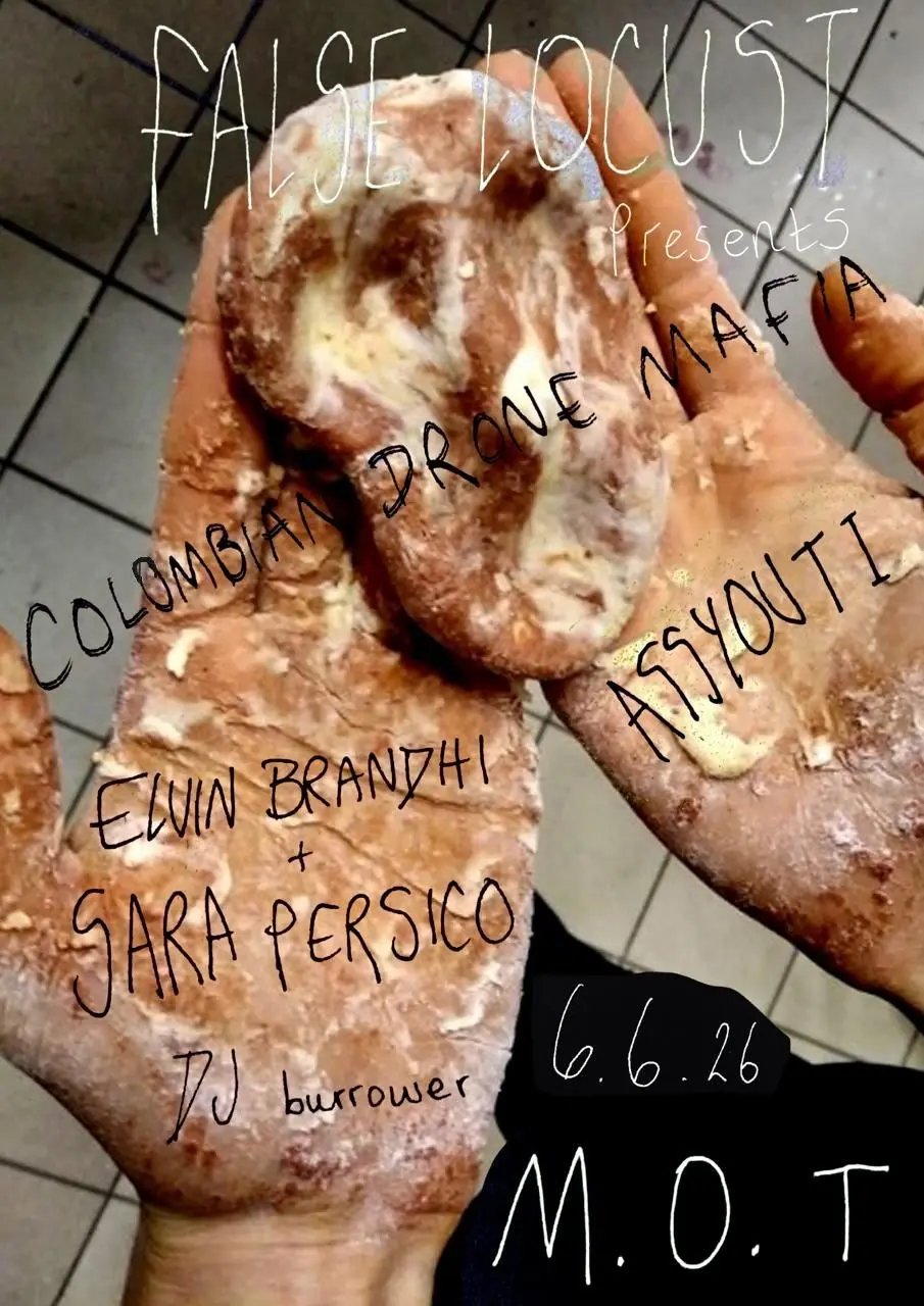 Elvin Brandhi + Sara Persico, Assyouti, Colombian Drone Mafia, dj burrower