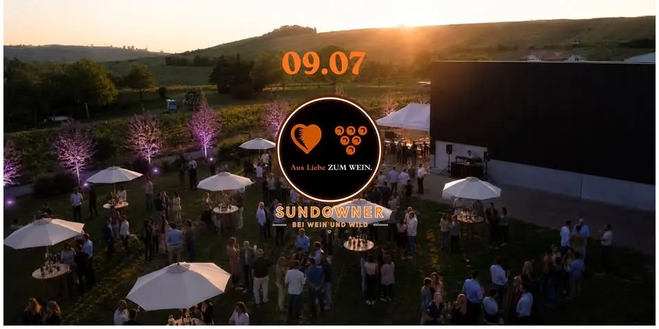 Sundowner bei Wein und Wild