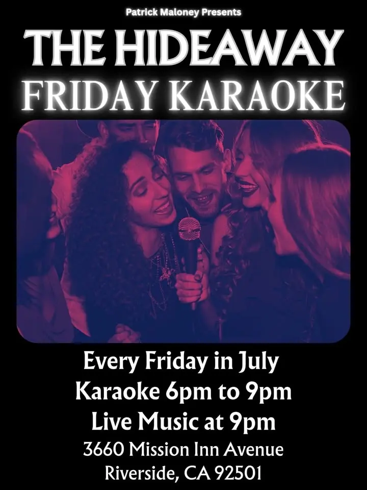 Karaoke Fridays at The Hideaway - July 31st 2026