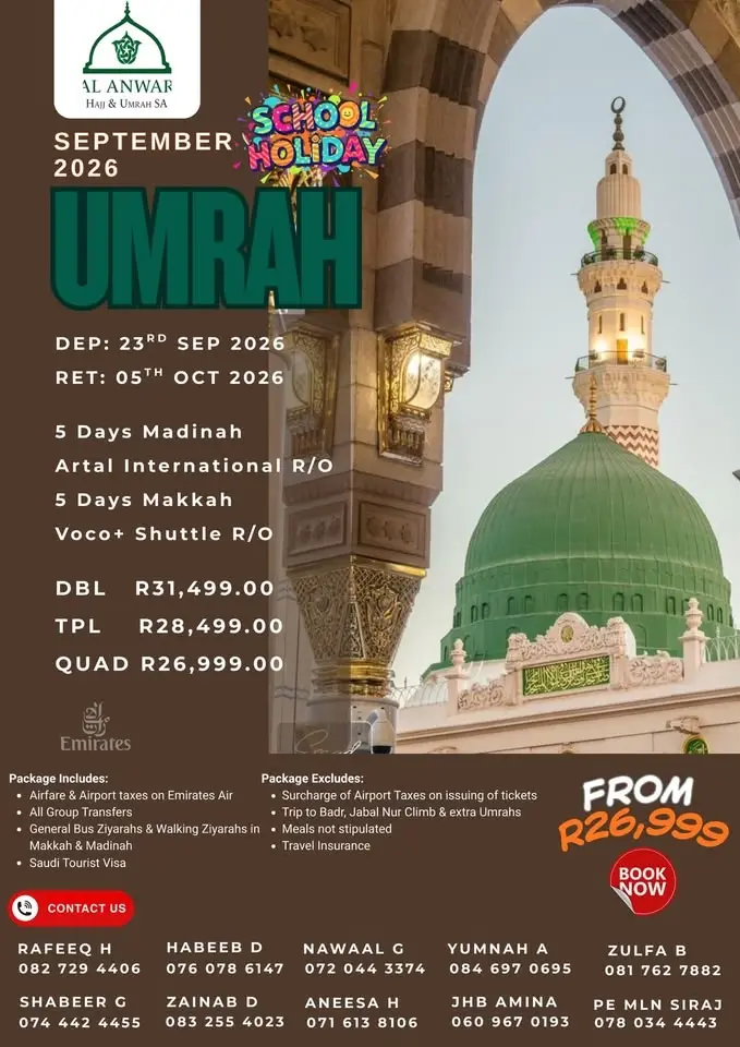 SEPTEMBER 2026 UMRAH
