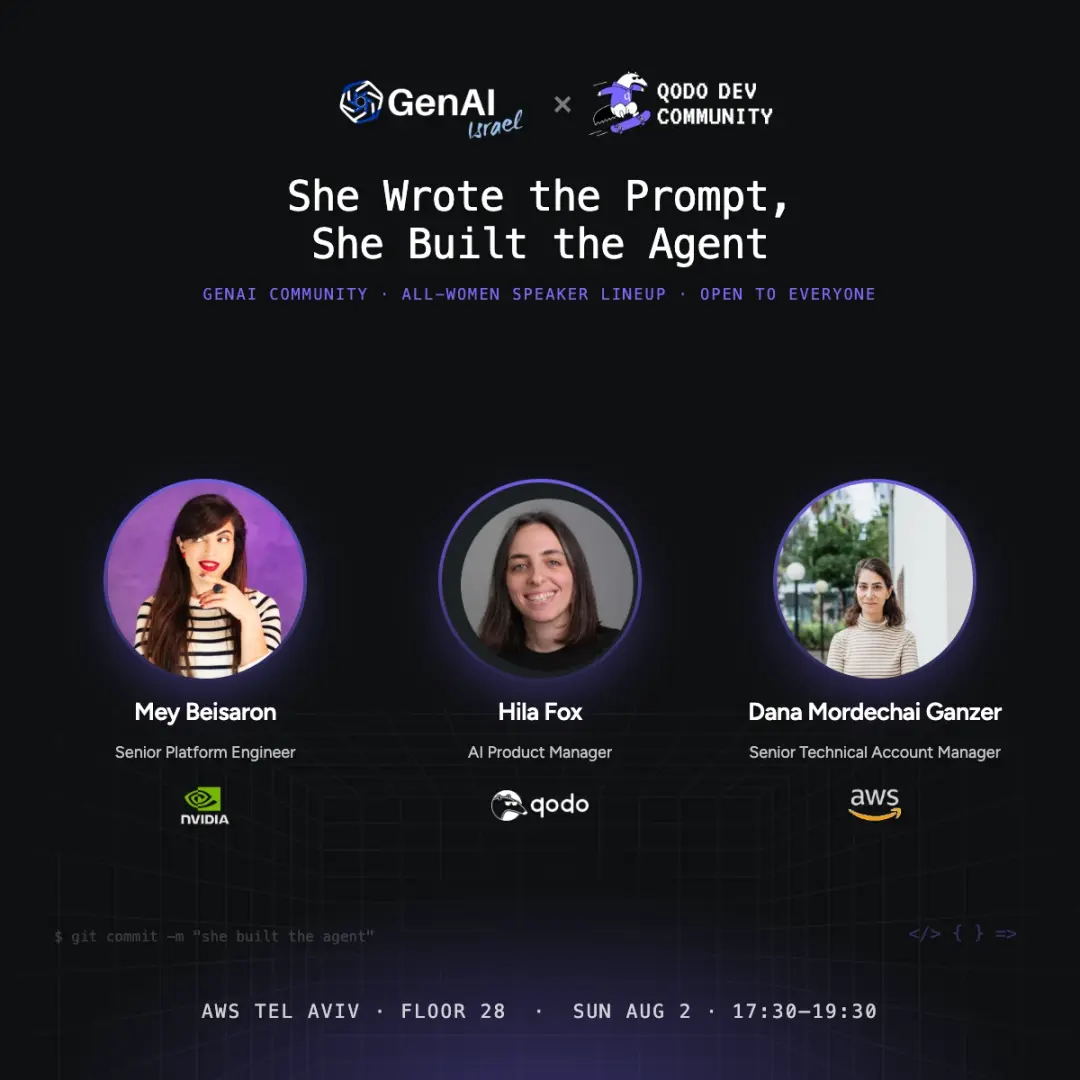 She Wrote the Prompt, She Built the Agent: An All-Women Night on the AI Dev Lifecycle