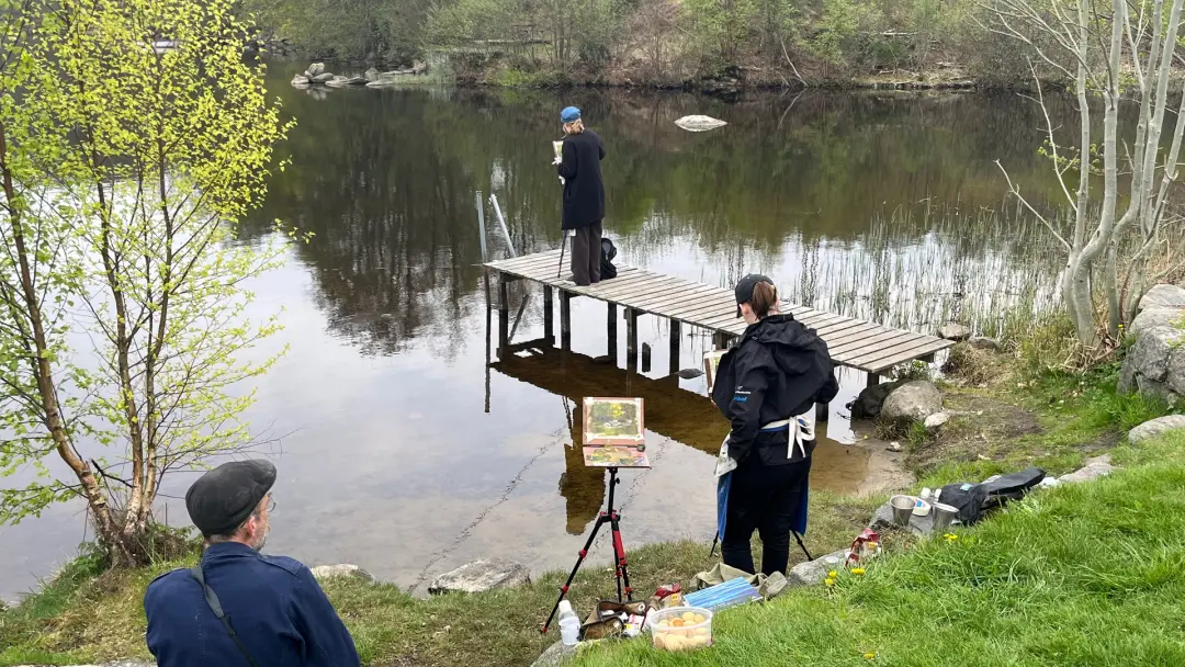 Learn outdoor oil painting