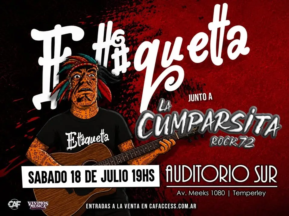 Etiqueta Rock y La Cumparsita en Auditorio Sur!
