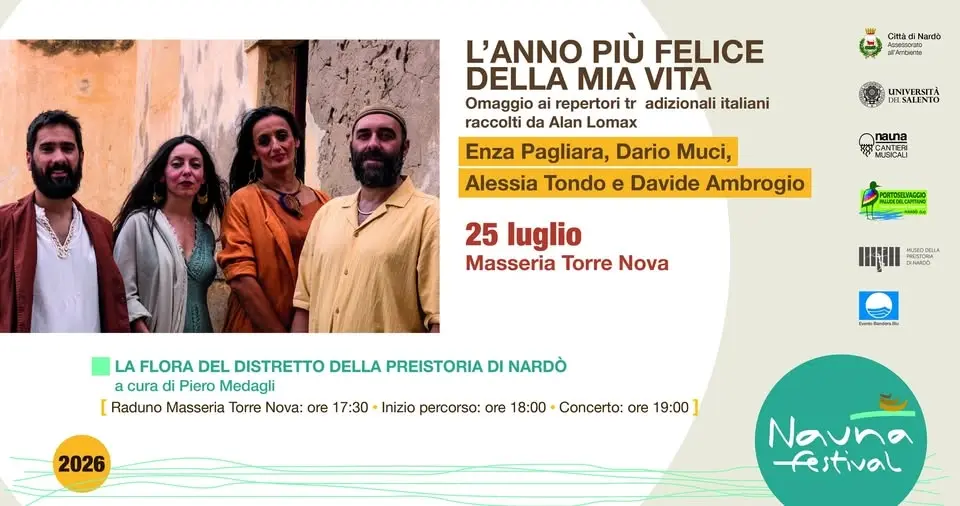 NAUNA FESTIVAL 2026 - ENZA PAGLIARA, ALESSIA TONDO, DAVIDE AMBROGIO, DARIO MUCI