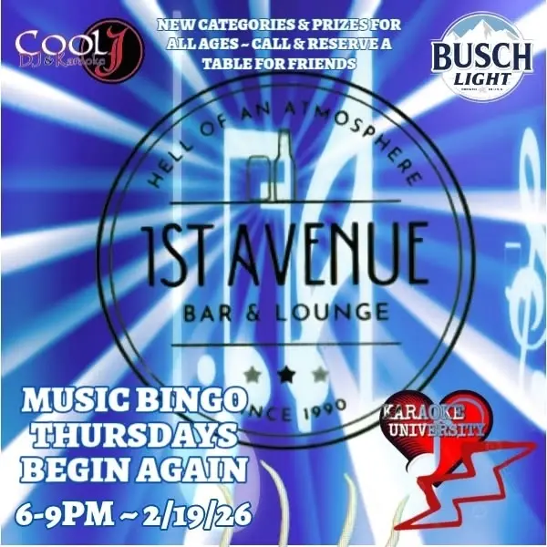 1st Avenue Lounge Thursday Music Bingo