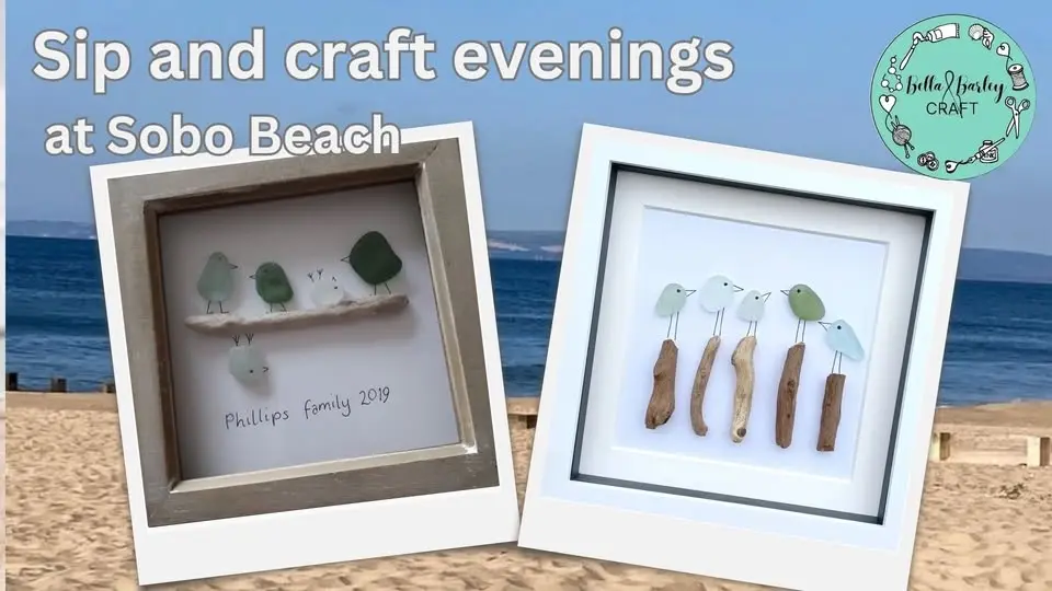 Summer evening seaglass art workshop