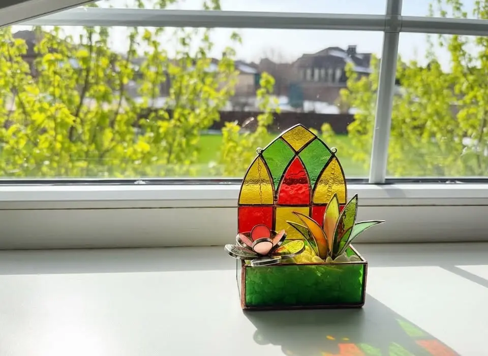 3D Stained Glass Hanging Terrarium Class