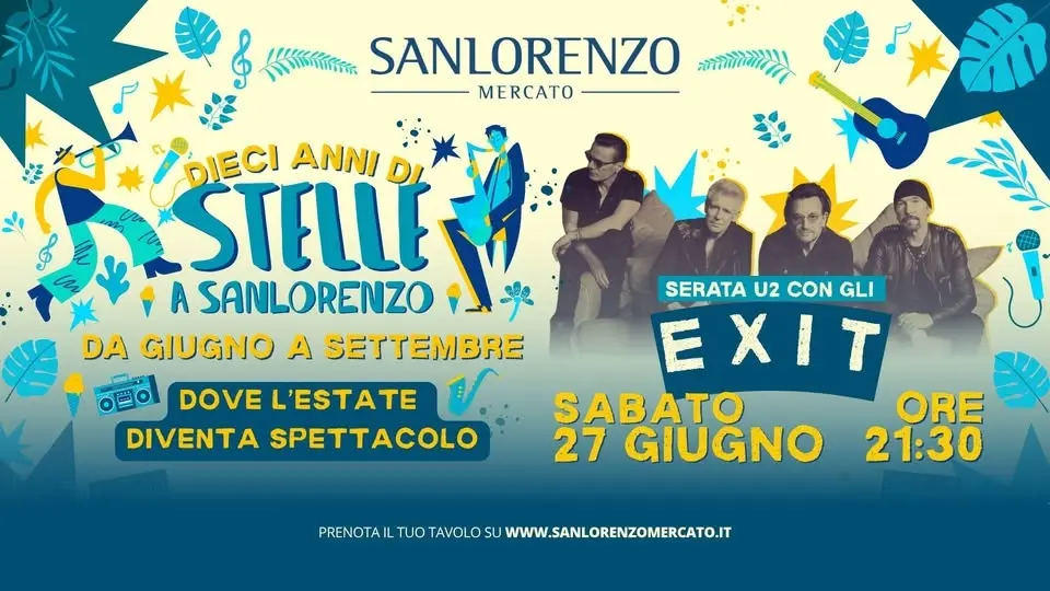 Sab. 27 Giugno | Serata U2 con gli Exit