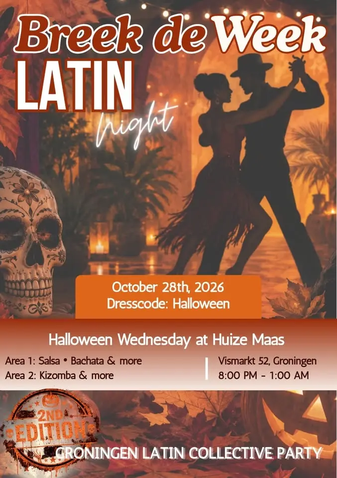 Wed. 28/10/26: Breek De Week Latin Night - Halloween Edition