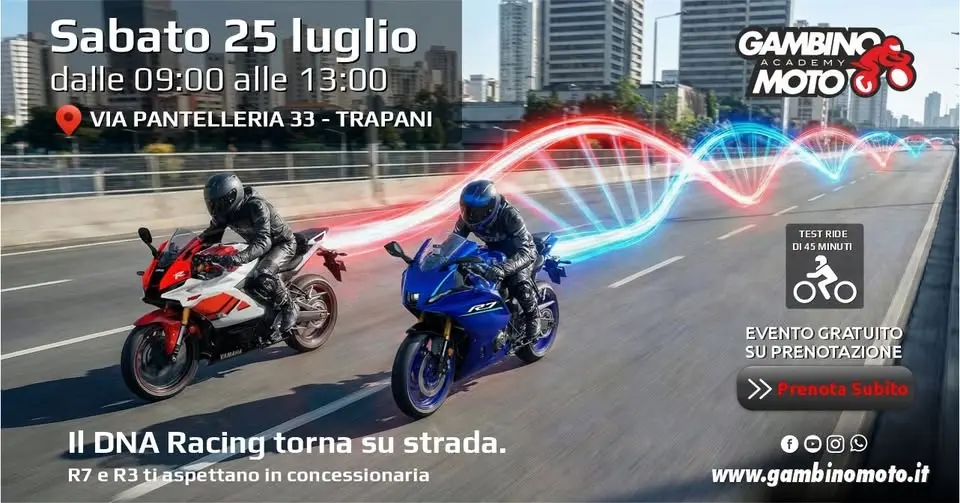 🏍 𝗜𝗹 𝗥𝟳 𝗗𝗘𝗠𝗢 𝗗𝗘𝗔𝗟𝗘𝗥 𝗧𝗢𝗨𝗥 𝗳𝗮 𝘁𝗮𝗽𝗽𝗮 𝗮 𝗧𝗿𝗮𝗽𝗮𝗻𝗶!
