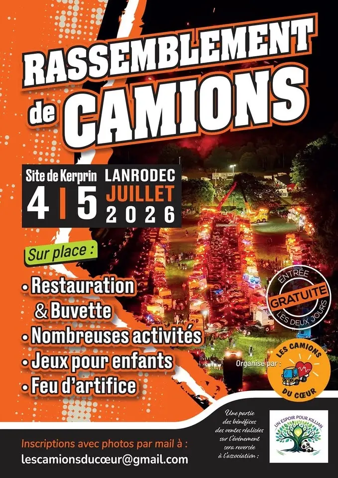 Rassemblement de camions pour le syndrome de west
