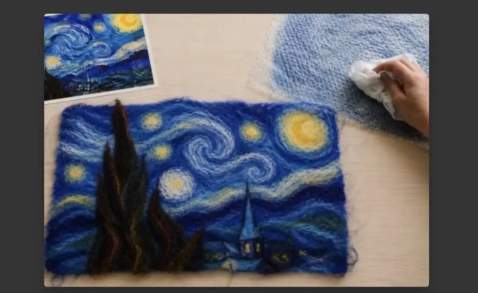 Wet felting workshop: Starry Night with Rachel Benson 