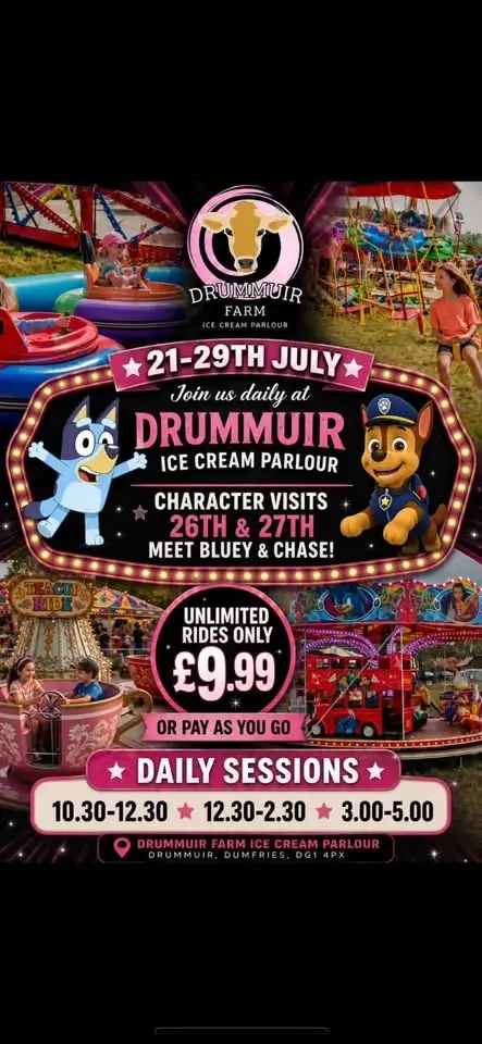 Unlimited rides @drummuir ice cream parlour 