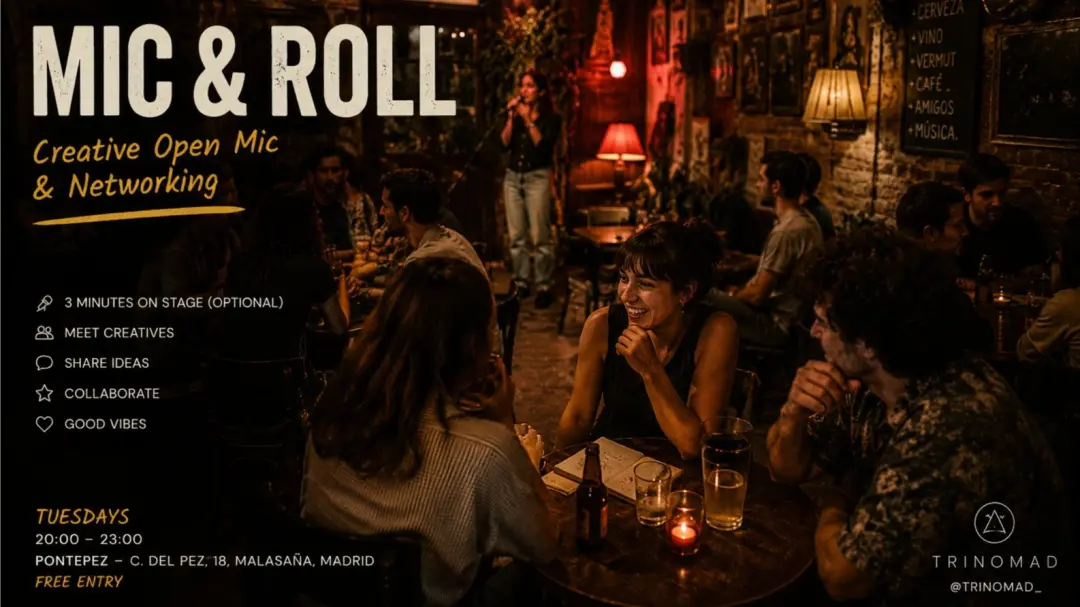 Open Mic en Malasaña 🎤 | Mic & Roll