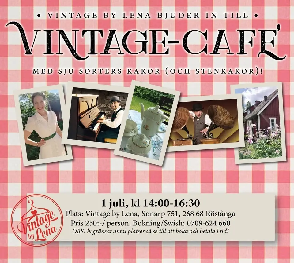 Vintage-café med sju sorters kakor (och stenkakor)!