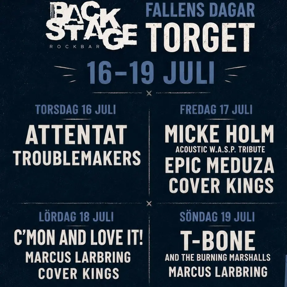 Fallens Dagar - Rocktältet på Drottningtorget - Söndag