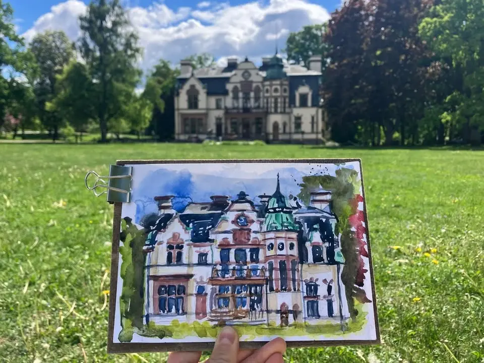 Sketching för nybörjare vid Ljunglöfska slottet
