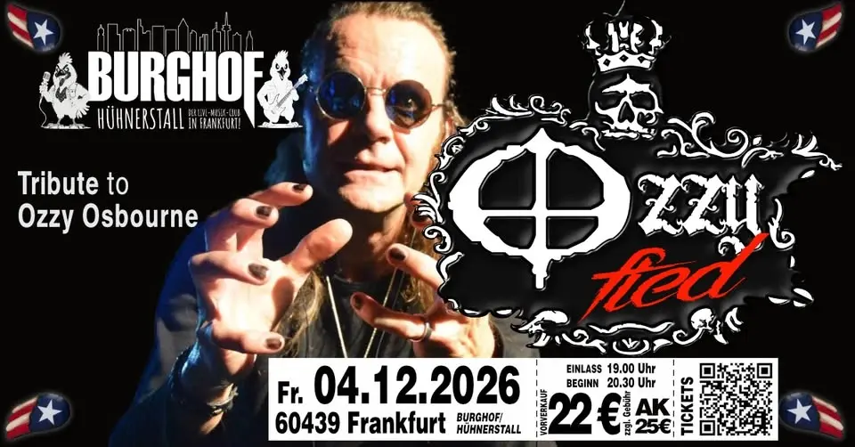 OZZYFIED - Tribute to Ozzy Osbourne | LIVE im Burghof Hühnerstall