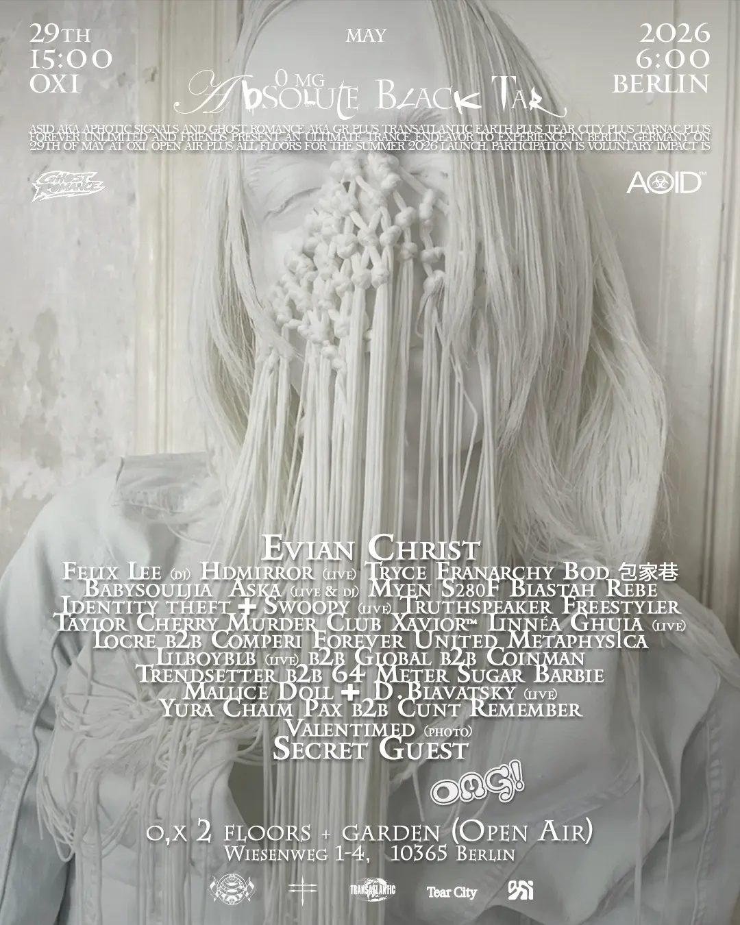 ASID x GHOSTROMANCE: 0mg! Absolute (Black Tar): Evian Christ, Felix Lee, The Femcels